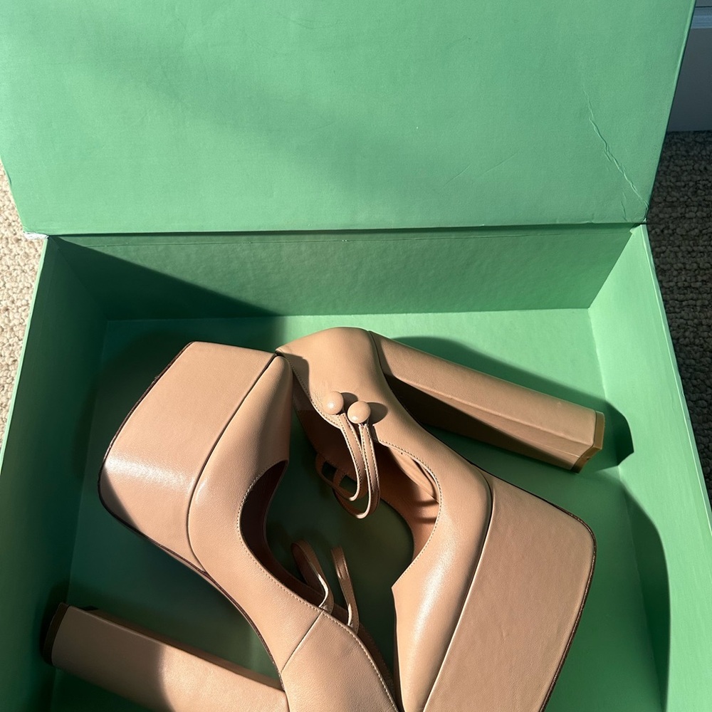 ANDREA FENZI Nude Platform Pumps - Picture 6 of 15